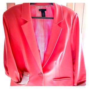 Hot coral pink blazer
